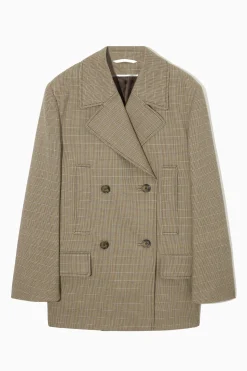 COS Giacche E Trench>OVERSIZED CHECKED DOUBLEBREASTED BLAZER